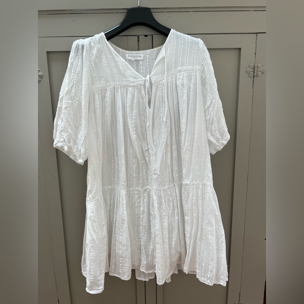 Emerson Fry Isla Dress White Dot Size M/L